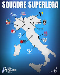 mappa squadre Superlega